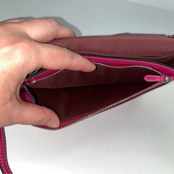 Coach Anna Foldover Clutch Crossbody With Rivets - Picture 10 of 12